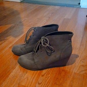 Grey well loved heels